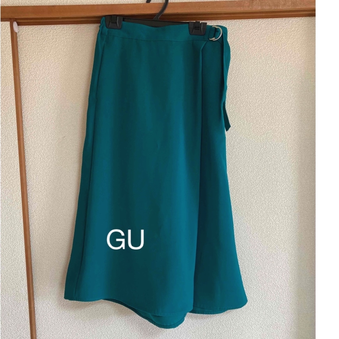 GU(ジーユー)のGU◾️綺麗めさらさらガウチョパンツ◾️グリーン レディースのパンツ(キュロット)の商品写真