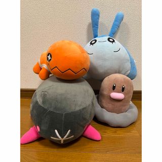 ポケモン(ポケモン)の新品 ポケモン ぬいぐるみ 大きい ディグダ タマンタ ナマコブシ ナックラー(ぬいぐるみ)