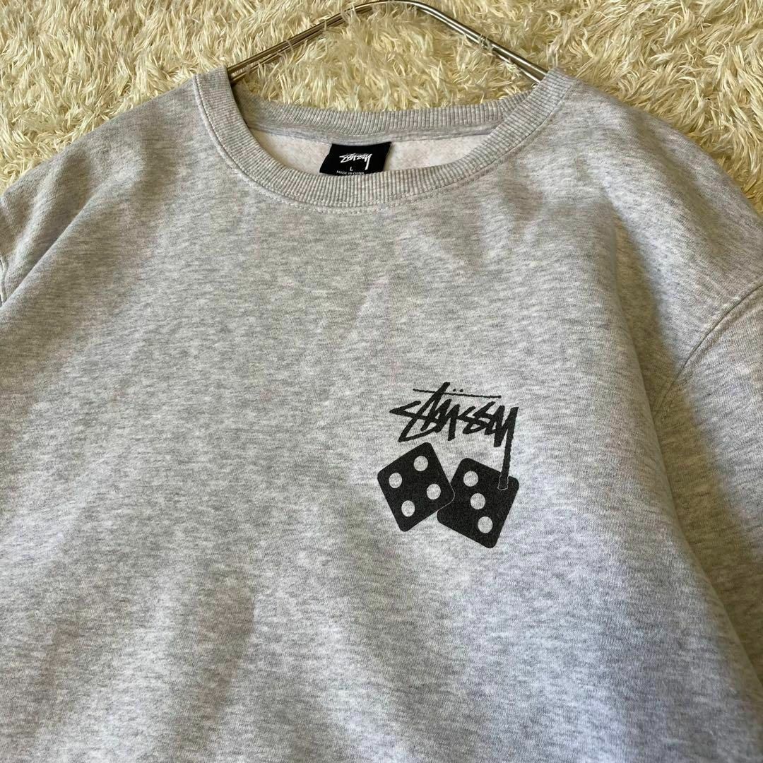 STUSSY サイコロ ダイス プルオーバー スウェット トレーナー 裏起毛-