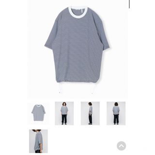 イズネス(is-ness)の値下げ中　SUMARI HEMCODE BORDER T-SHIRT サイズ2(Tシャツ/カットソー(半袖/袖なし))