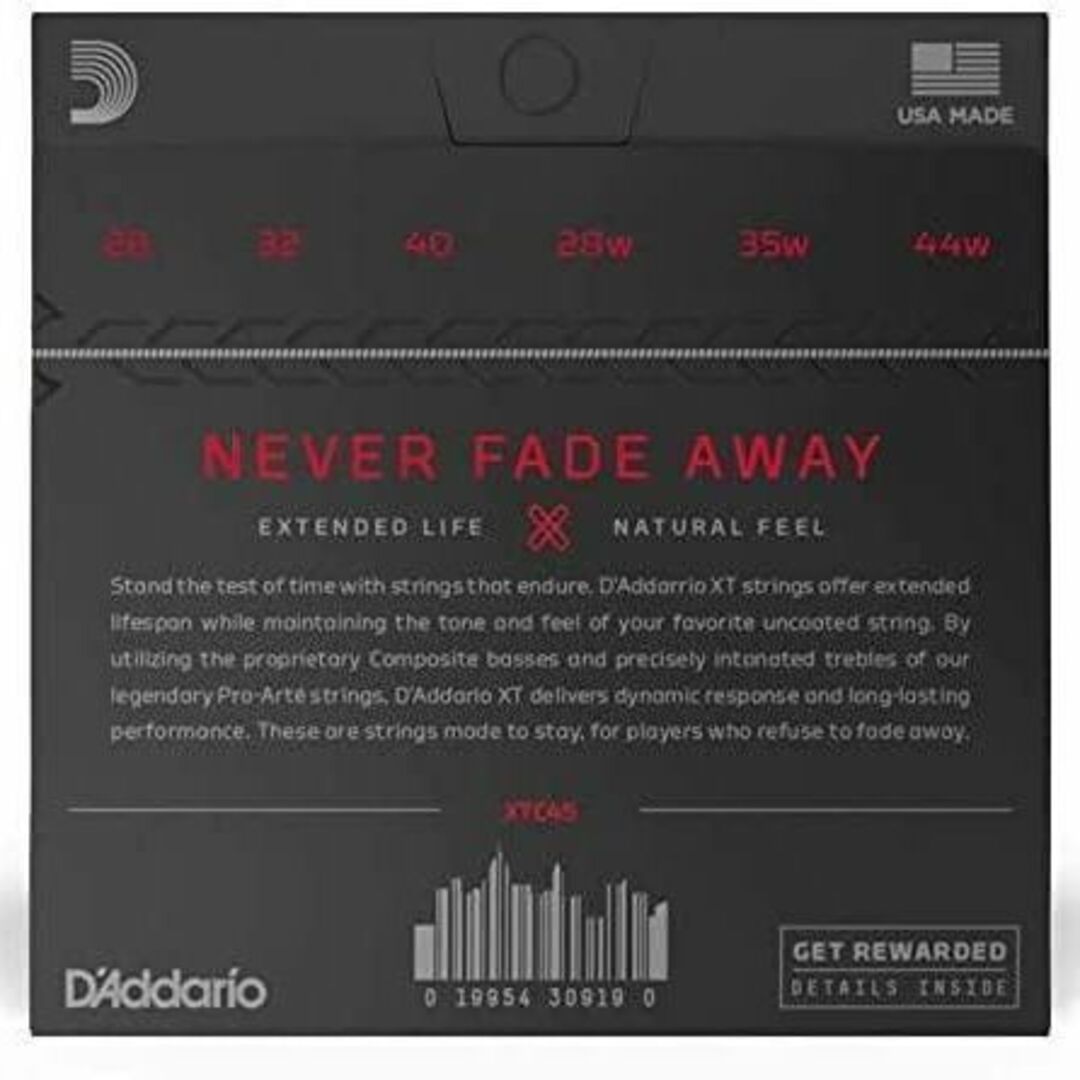 ダダリオ クラシックギター弦 コーティング弦 XTC45 D'Addario 楽器のギター(クラシックギター)の商品写真