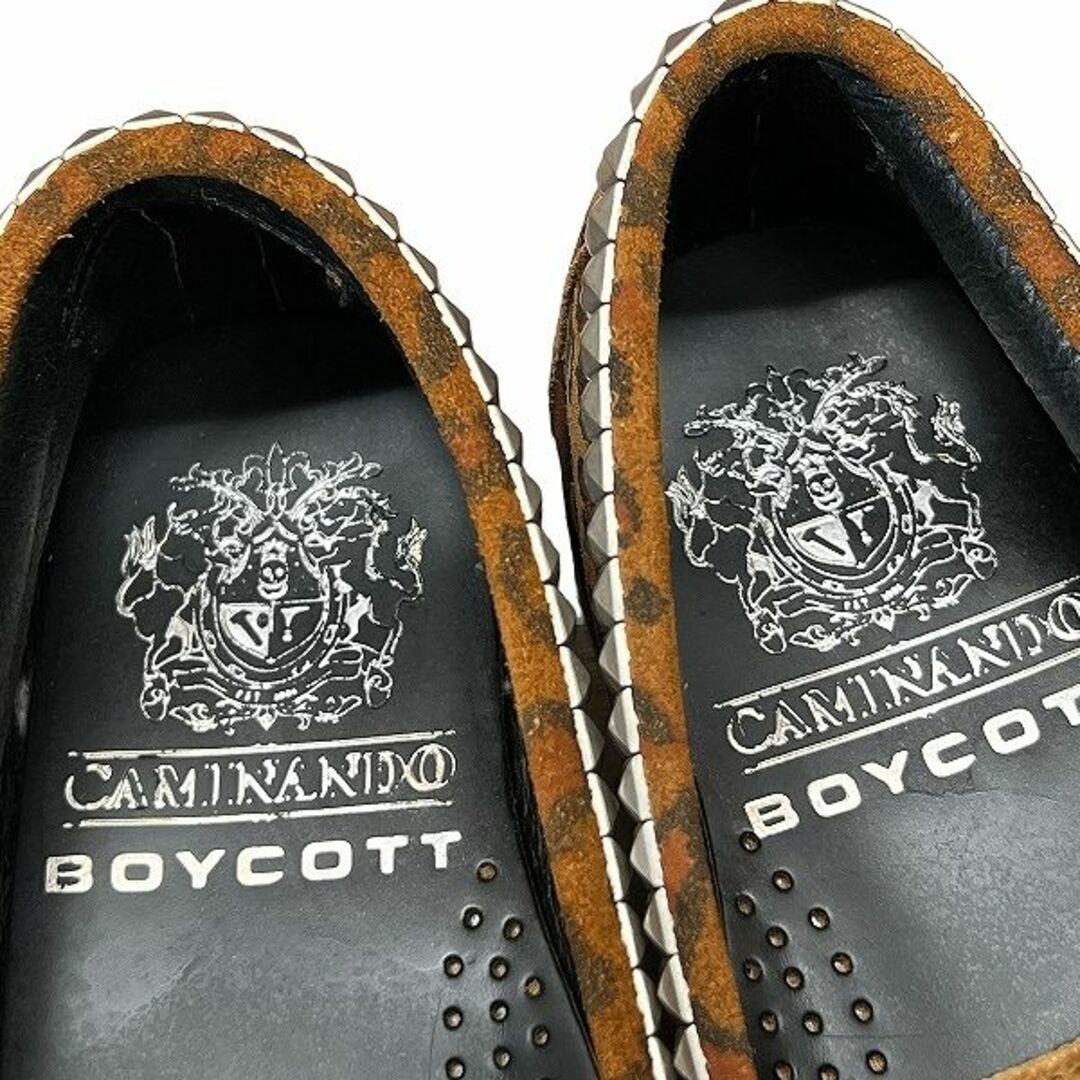 CAMINANDO ×BOYCOTT　スタッズローファー ブラック サイズ：7