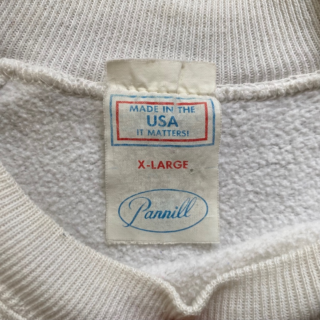 80s pannill カレッジロゴスウェット USA製 XL ホワイト | 東京