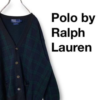 ラルフローレン(Ralph Lauren)のRalph Luren ポロバイラルフローレン カーディガン チェック柄 ウール(カーディガン)