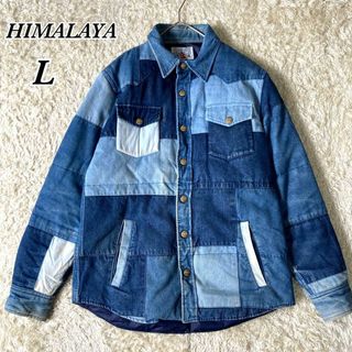 HIMALAYA　希少品　デニムパッチワークダウンブルゾン　デニムジャケット