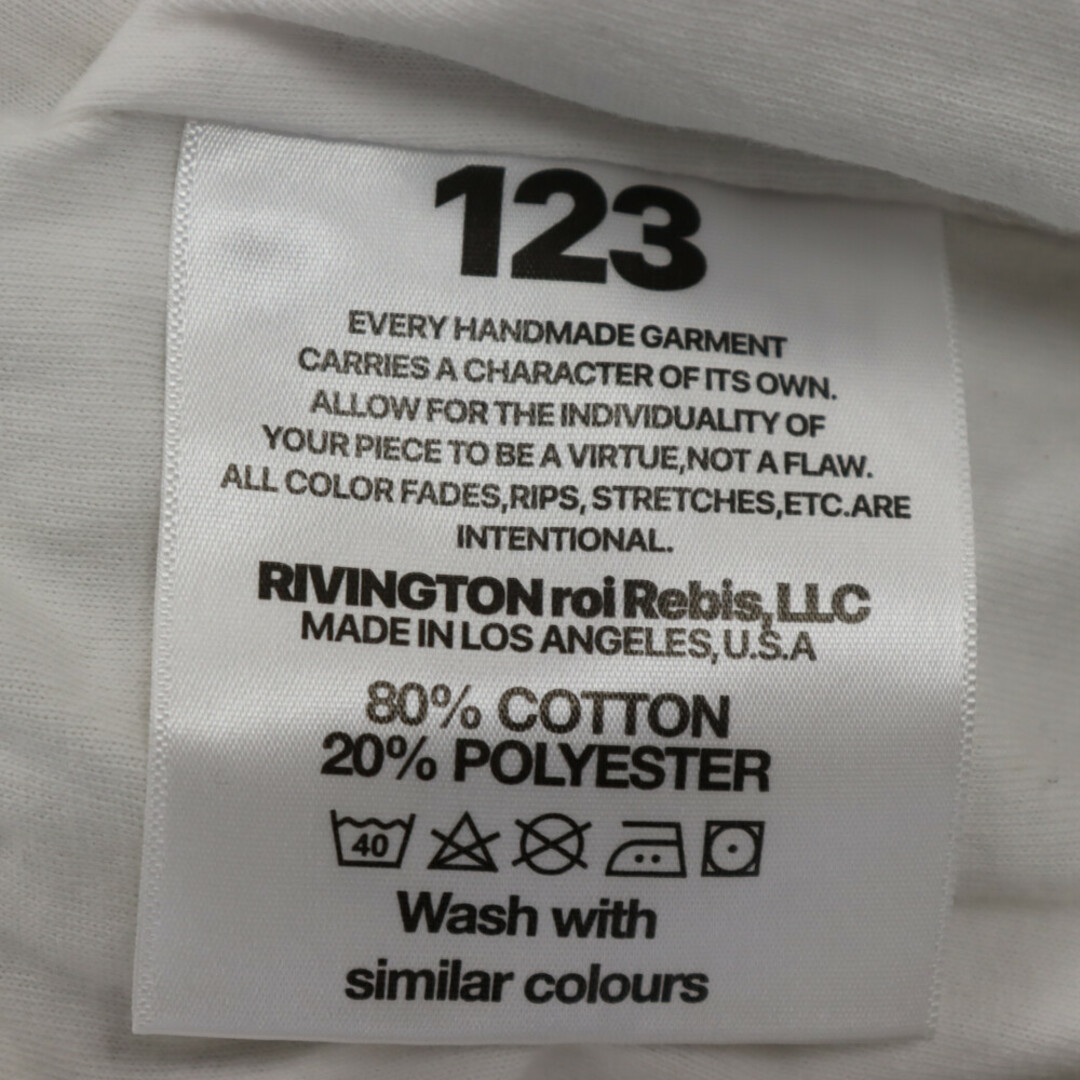 RRR123 RIVINGTON roi Rebis リヴィントンロイレビス BAPTISM SWEAT PANTS ヴィンテージ加工プリントスウェットロングパンツ グレー