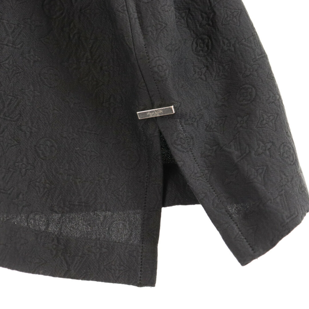 LOUIS VUITTON ルイヴィトン 23AW ミニモノグラムシルクブレンド半袖シャツ ブラック RM232O ZO6 HPS51W