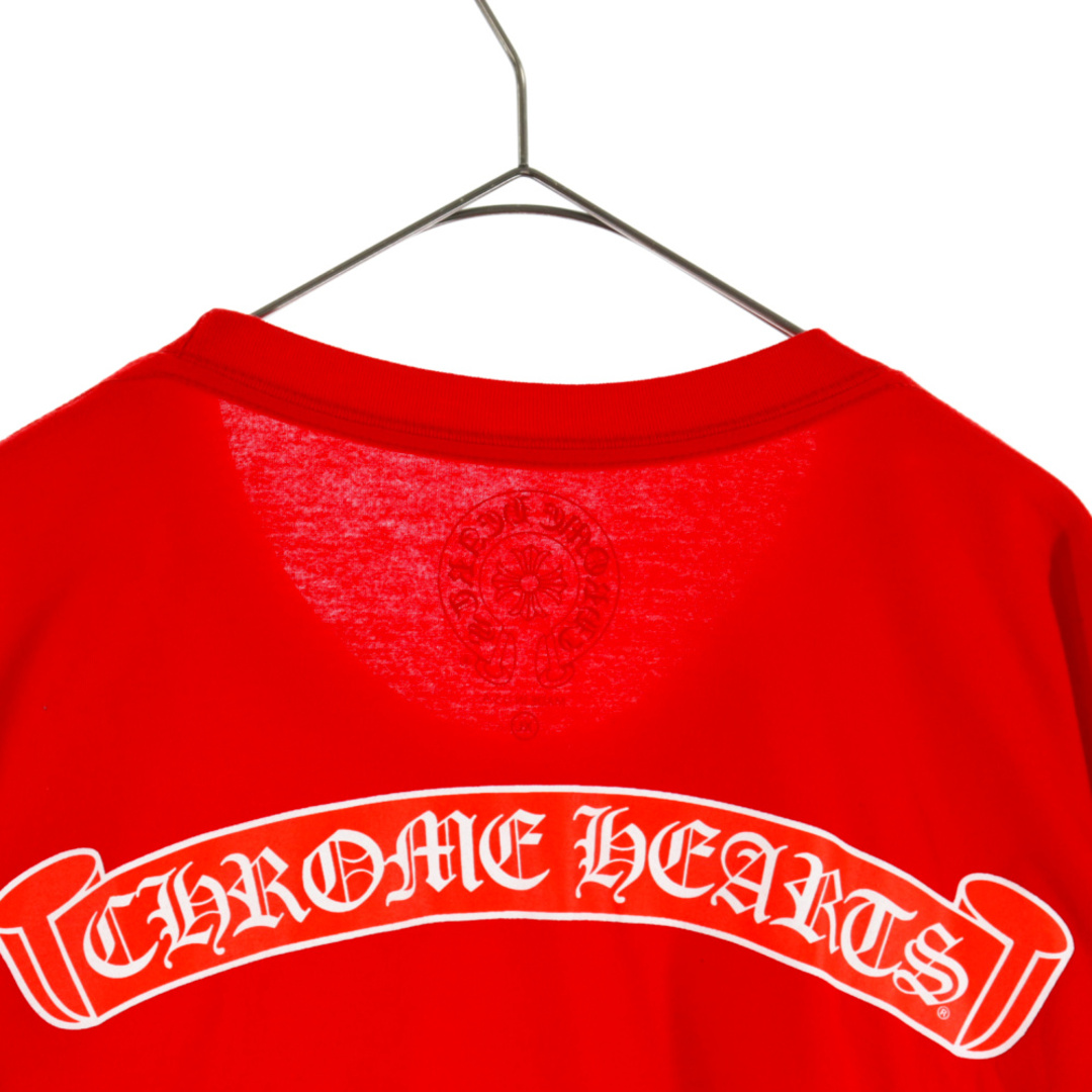 CHROME HEARTS クロムハーツ Red Back Scroll Logo L/S Tee バック