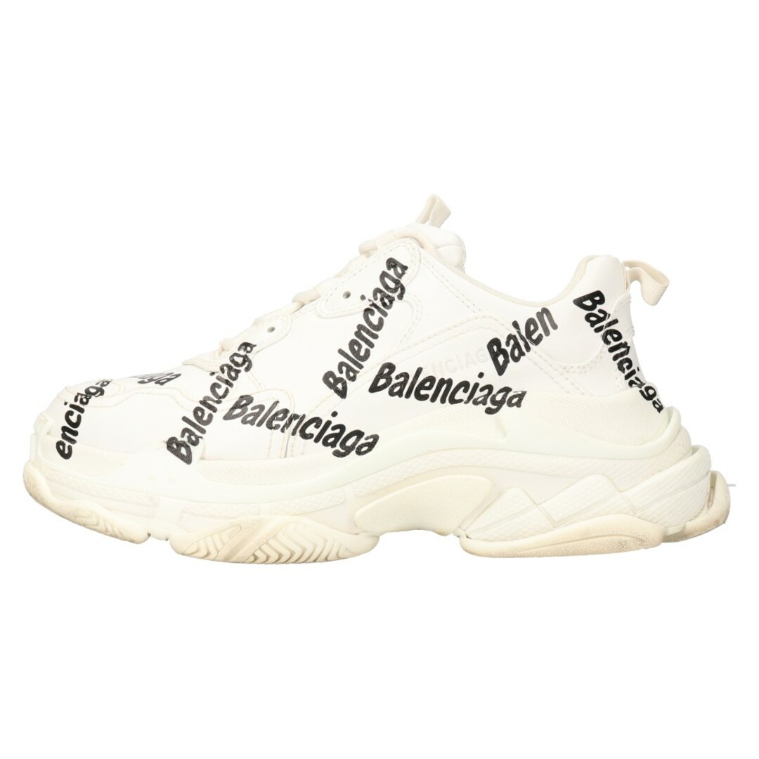 BALENCIAGA バレンシアガ 23SS TRIPLE S ALLOVER LOGO SNEAKER トリプルS ロゴプリント ローカットスニーカー ダッドスニーカー ホワイト 536737