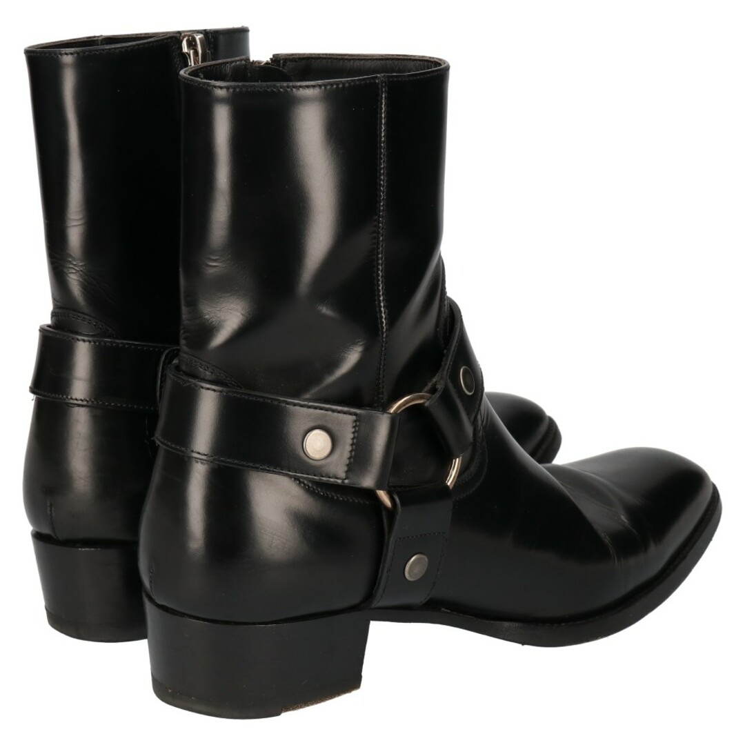 287センチワイズSAINT LAURENT PARIS サンローランパリ Wyatt Harness Boot クラシックワイヤットハーネスブーツ ブラック 41 D1573070