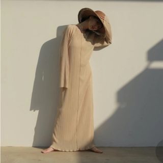 tamii様専用　louren pleats pencil onepiece(ロングワンピース/マキシワンピース)