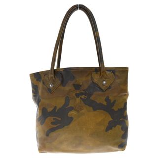 CHROME HEARTS クロムハーツ FS TOTE/FSトート クロスパッチ付きレザートートバッグ カモフラ カーキ