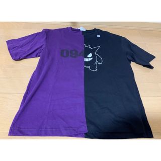 ポケモン(ポケモン)のアニメ ポケットモンスター ゲンガー バイカラー 半袖Tシャツ 紫/黒(Tシャツ/カットソー(半袖/袖なし))