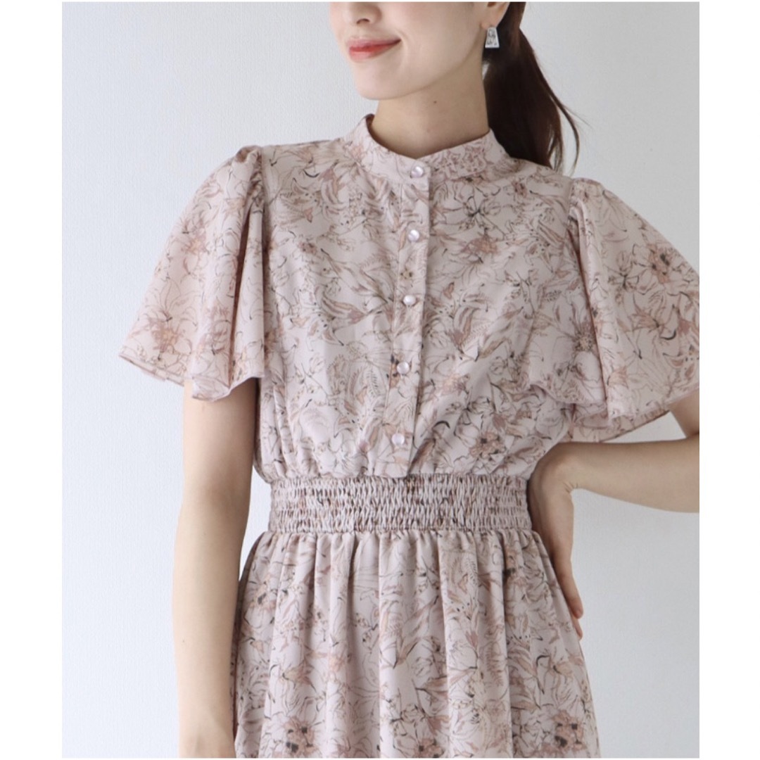 ピンク 授乳服 ワンピース レディースのワンピース(ロングワンピース/マキシワンピース)の商品写真
