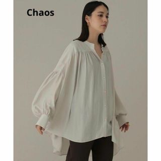 カオス(CHAOS)の定価28600円★Chaos★カオス★シュウギャザーブラウス★グレー(シャツ/ブラウス(長袖/七分))