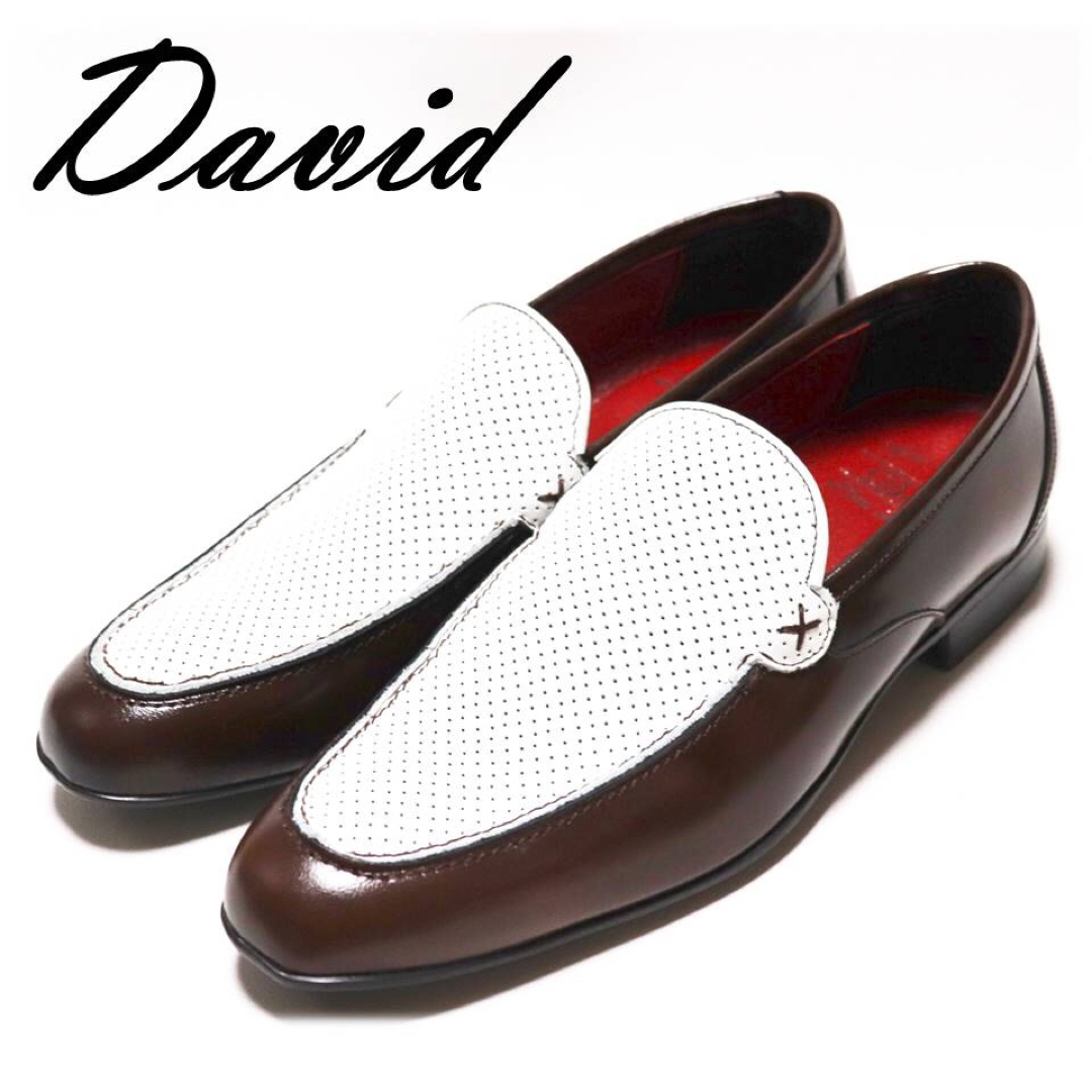 《David》箱付新品 パンチング レザードライビングシューズ 26.5cm | フリマアプリ ラクマ