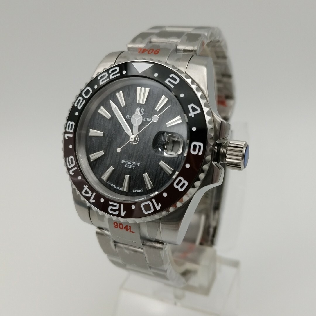 新品カスタムSEIKOMOD 40mmGMT黒茶GS文字盤NH35機械式 メンズの時計(腕時計(アナログ))の商品写真