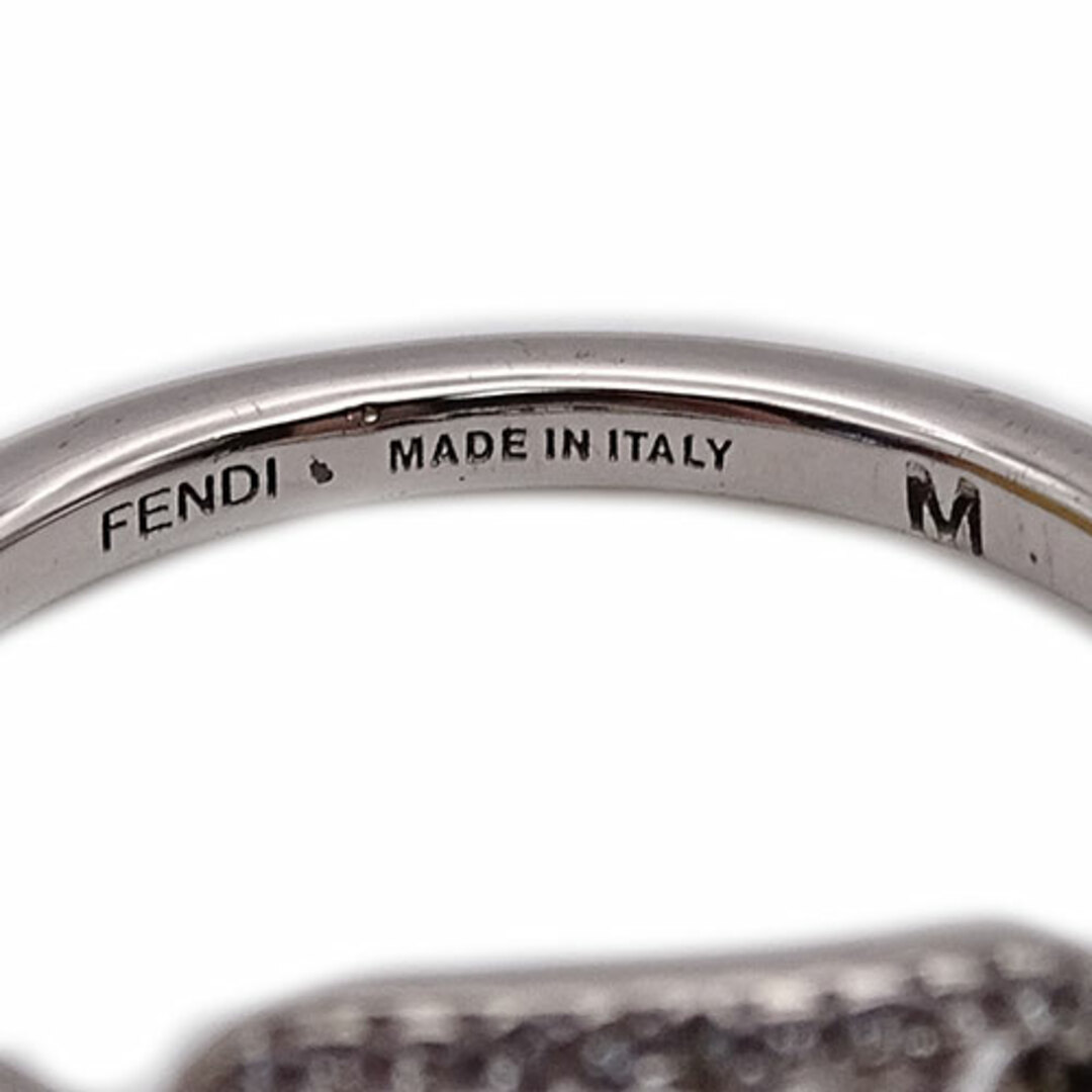 FENDI フェンディ ブロンズ FFモチーフ シルバーカラー リング・指輪 7AJ193B08F0TH0 21.5号 9.9g レディース【美品】