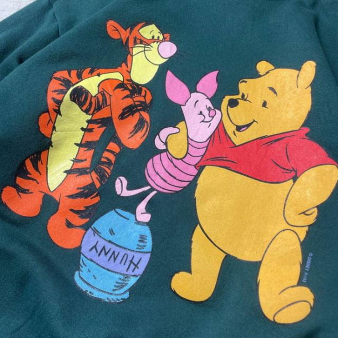 USA製 90年代 Pooh ディズニー くまのプーさん キャラクター 刺繍 スウェットシャツ  メンズXL