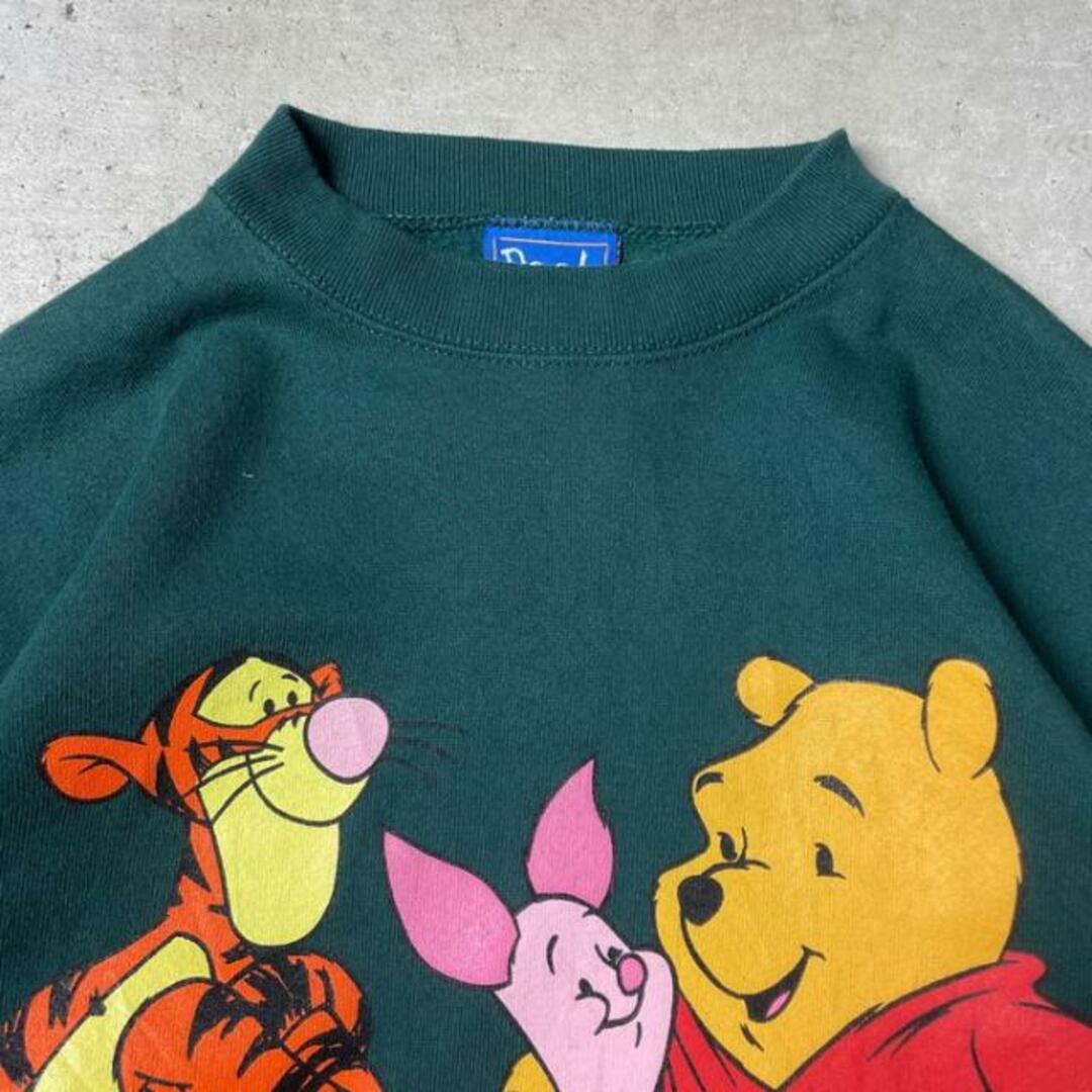 USA製 90年代 Pooh ディズニー くまのプーさん キャラクター プリントスウェットシャツ  メンズL 2