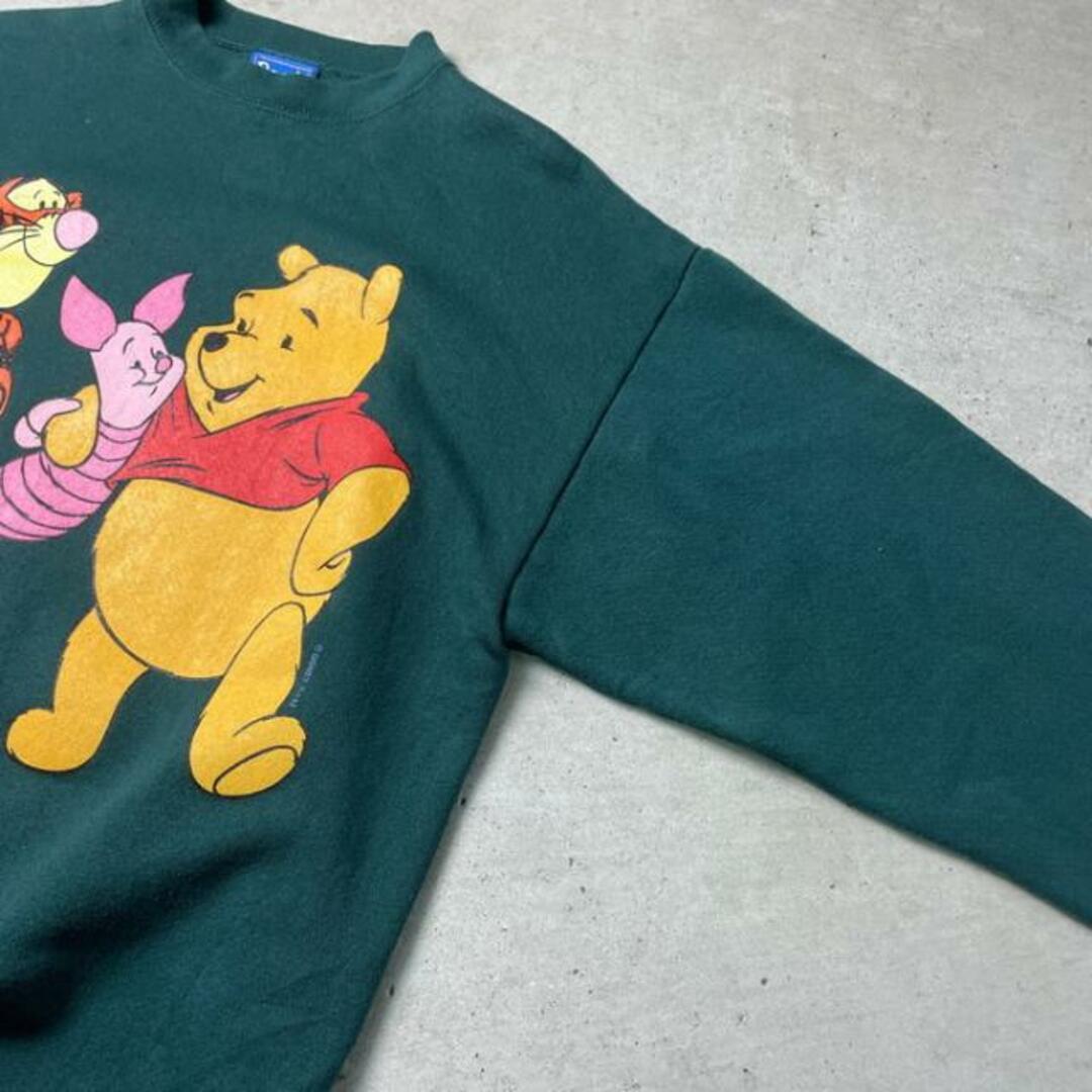 USA製 90年代 Pooh ディズニー くまのプーさん キャラクター プリントスウェットシャツ  メンズL 4