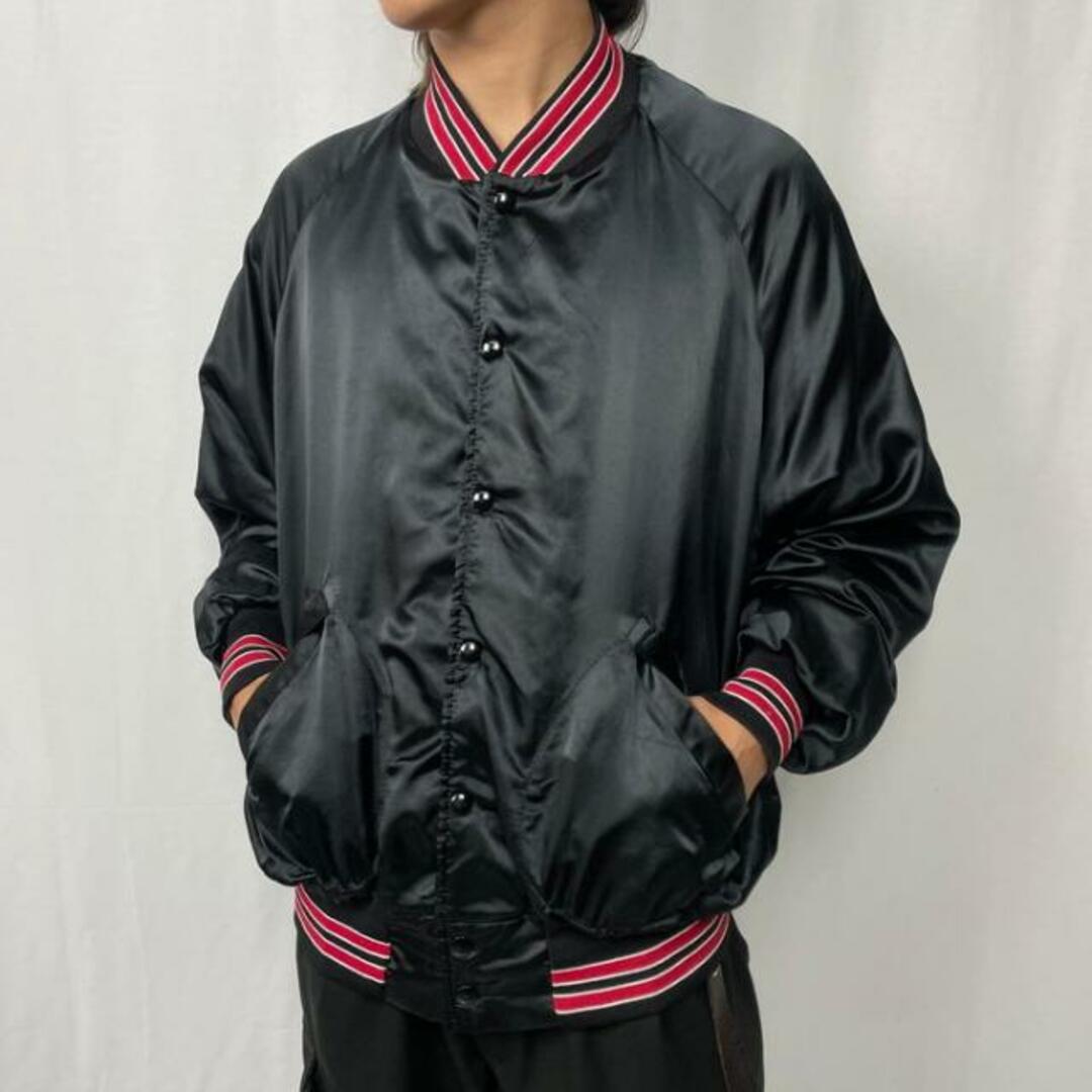 80年代 USA製 Pla-Jac by Dunbrooke ナイロンサテン スタジャン メンズ