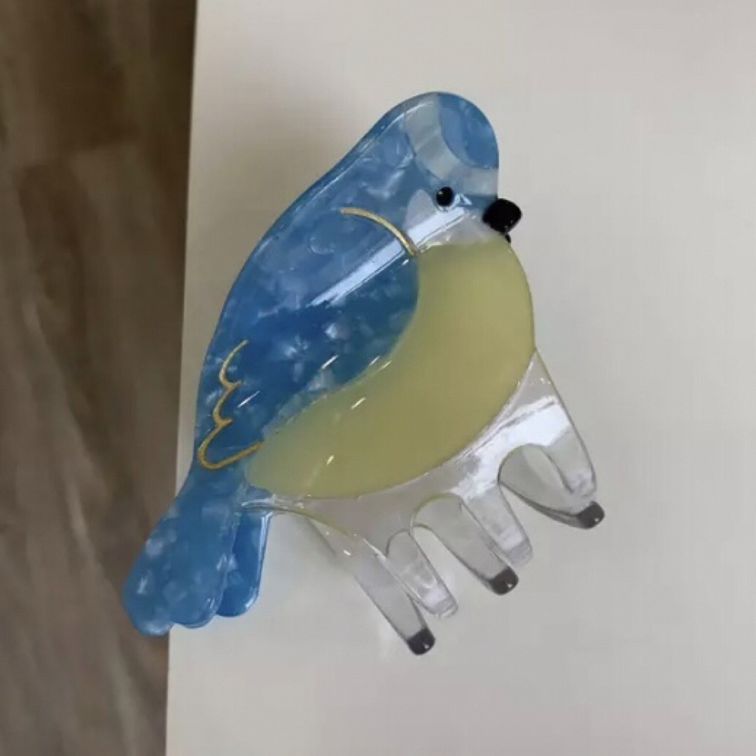 ヘアクリップ　青い小鳥 | フリマアプリ ラクマ