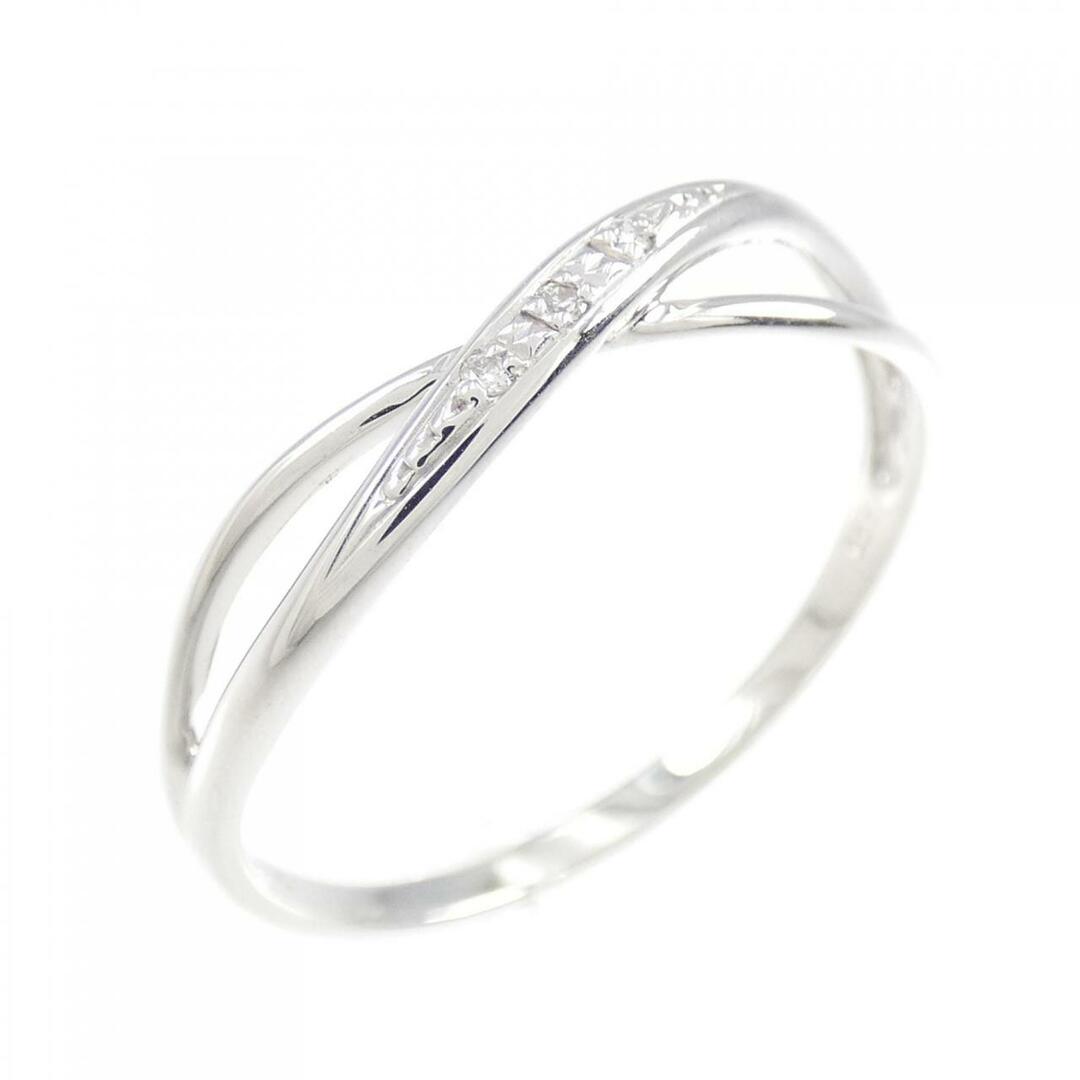 K18WG ダイヤモンド リング 0.01CT - リング(指輪)