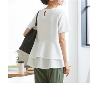 アキキ 23SS swan blouse ブラウス 半袖 Vネック アイボリー