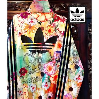 アディダス(adidas)のアディダス 希少 大きいサイズ ジャージ ブルゾン 花柄 パーカー フローレラ(ブルゾン)