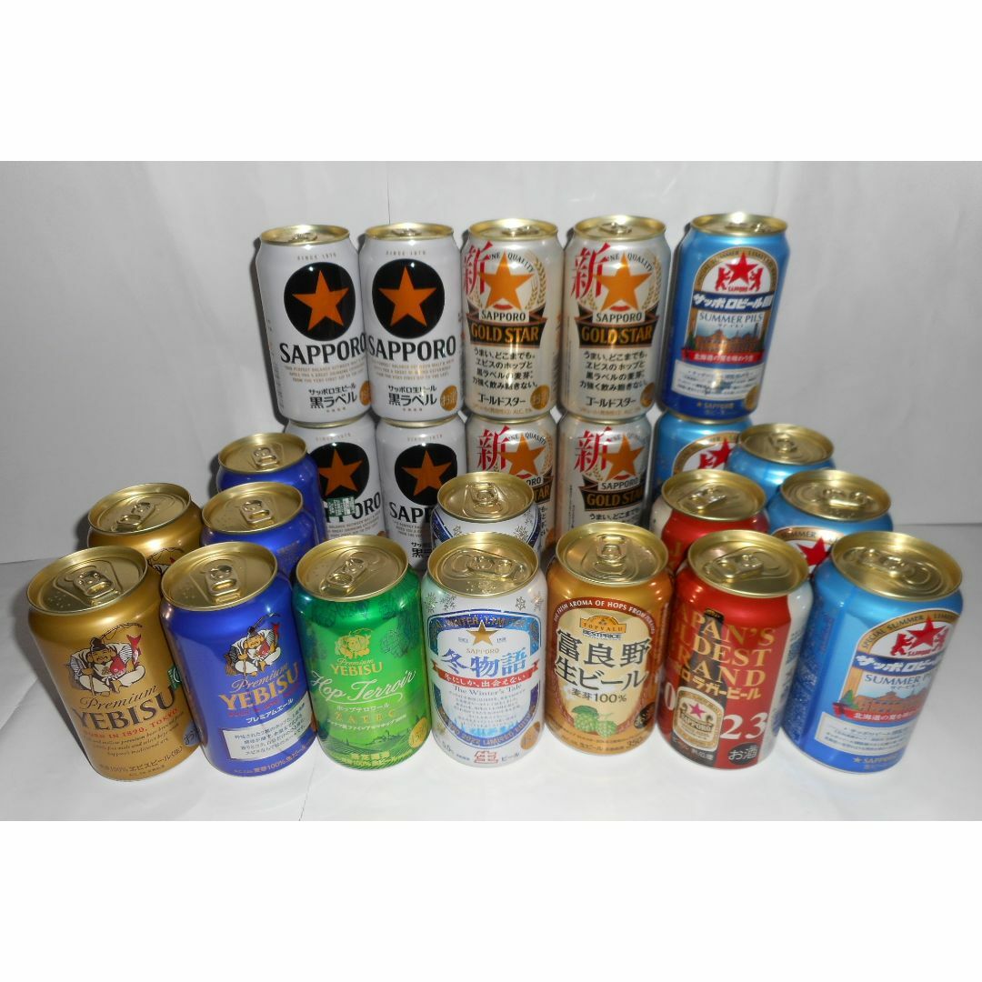 サッポロビール（エビスビール含）9種  350ml  合計24缶