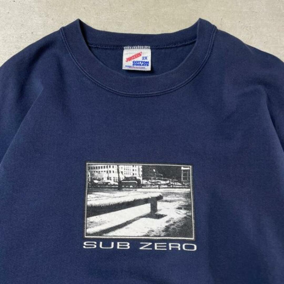 90年代 USA製 SUB ZERO フォトプリント スウェットシャツ メンズ2XL
