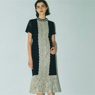 グレースクラス 18AW ドレス ワンピース ロング ノースリーブ 36 緑