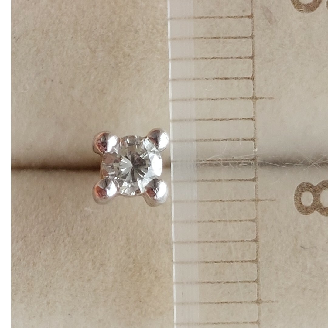 ジュエリーマキ【Pt850】ダイヤ0.09ct×2(計0.18ct)一粒ピアス 5