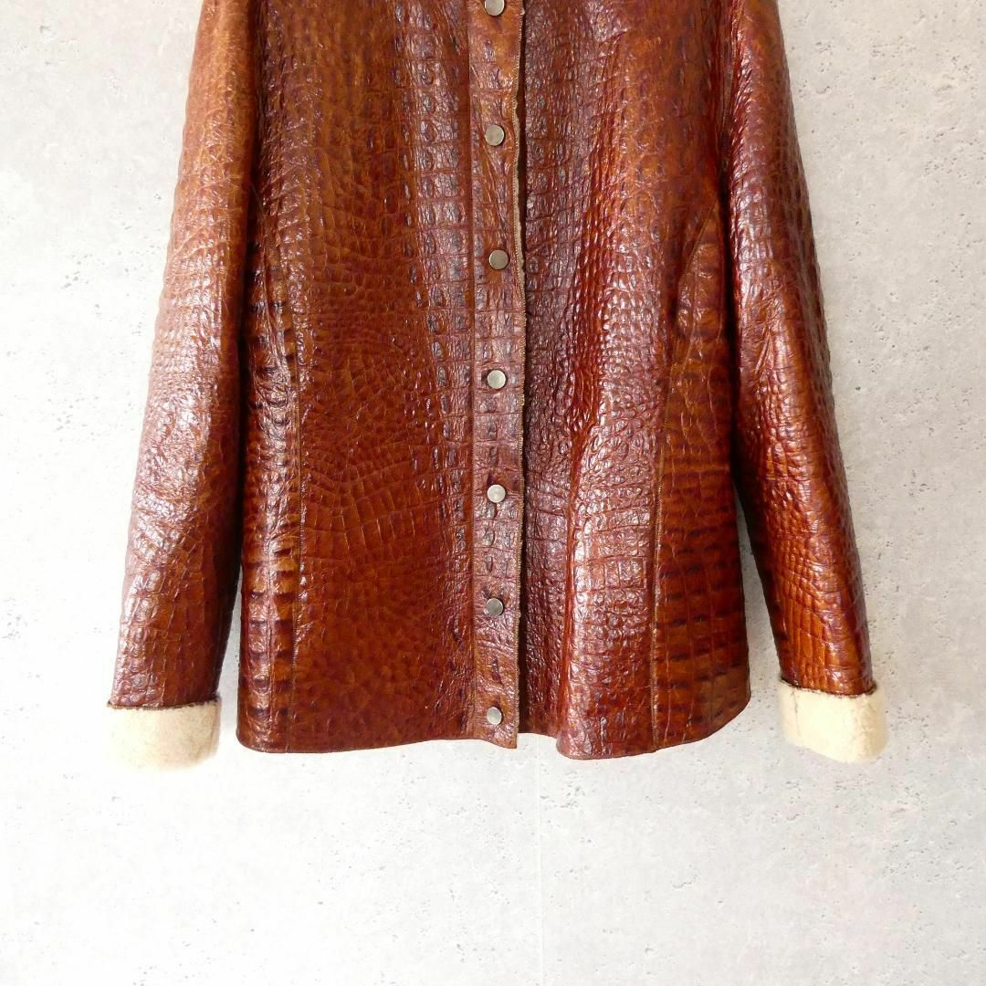 ARMANI COLLEZIONI - 美品 ARMANI COLLEZIONI カウレザー ボア レザー