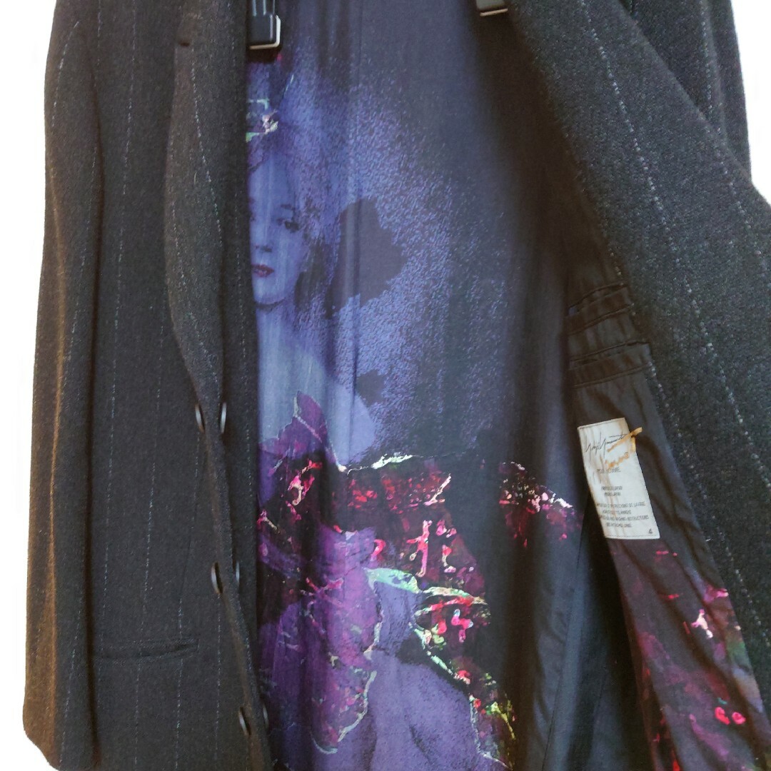 Yohji Yamamoto POUR HOMME(ヨウジヤマモトプールオム)のヨウジヤマモト 20aw 内田すずめ 漢字コート メンズのジャケット/アウター(チェスターコート)の商品写真
