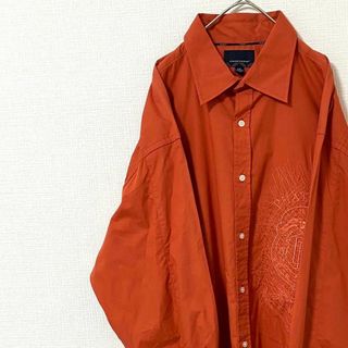 シャツ 長袖 ファットファーム 刺繍ロゴ 太アーム XXL