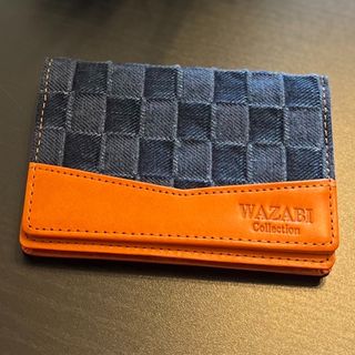 【新品】WAZABI 日本製 備後デニム 名刺入れ(名刺入れ/定期入れ)