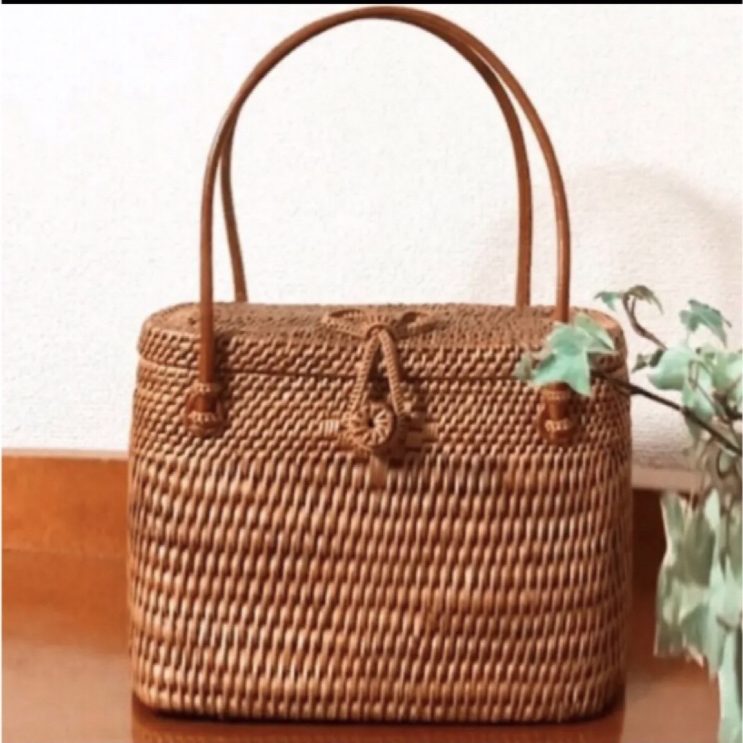 新品 カゴ バッグ 形 蓋 つき リボン 浴衣-