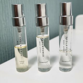 レイヤードフレグランス(LAYERD FRAGRANCE)のショーレイヤード ボディースプレー 香水 フレッシュペア シャンパン 3本(香水(女性用))