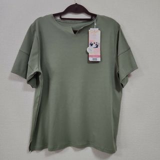 シマムラ(しまむら)の大きいサイズ　クロッシー　キーネック　ランタンスリーブ　Tシャツ　MUMU　GU(Tシャツ(半袖/袖なし))