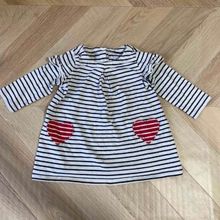 ベビーギャップ(babyGAP)のbaby GAP ボーダーワンピース 80cm(ワンピース)