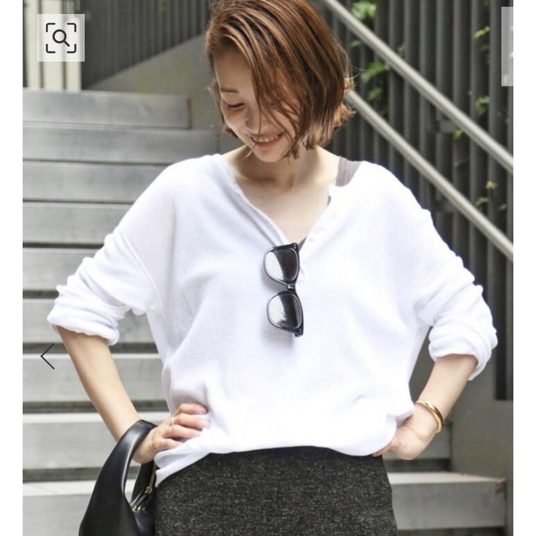 【Deuxieme Classe】 *ワッフルTシャツ　ホワイト（タグ無し新品）