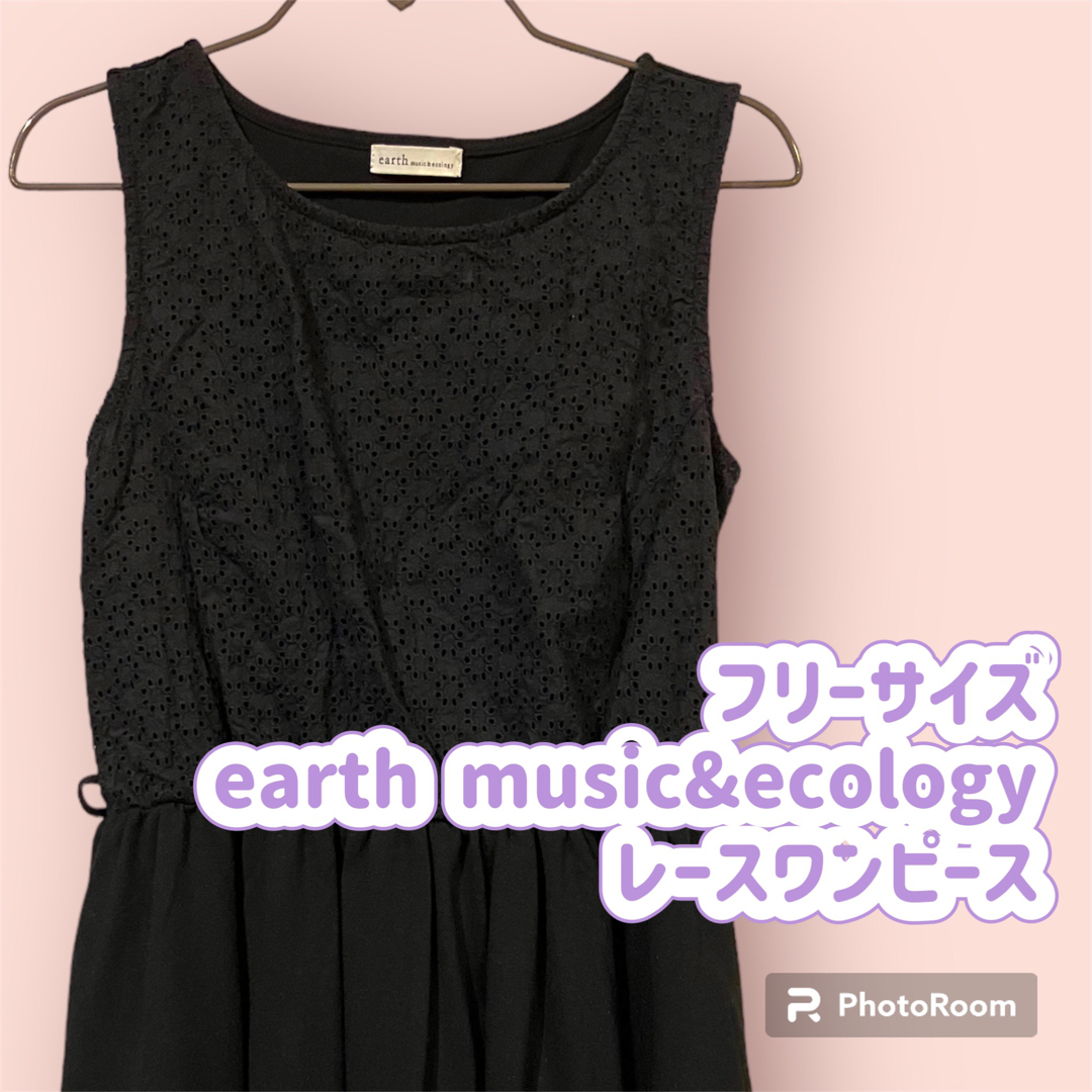 フリーサイズ earth music&ecology ノースリーブ ワンピース | フリマアプリ ラクマ