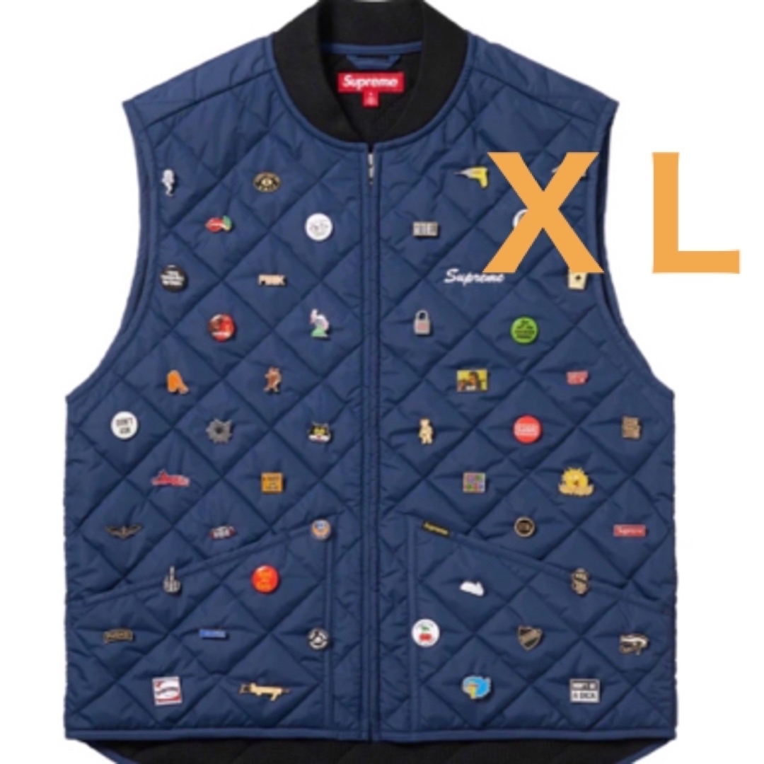 Supreme Pins Quilted Work Vest ピンズ ベストＸＬ