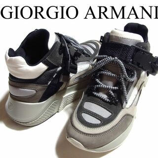 ジョルジオアルマーニ(Giorgio Armani)のGIORGIO ARMANI ジョルジオアルマーニ レザー ダッドスニーカー 6(スニーカー)