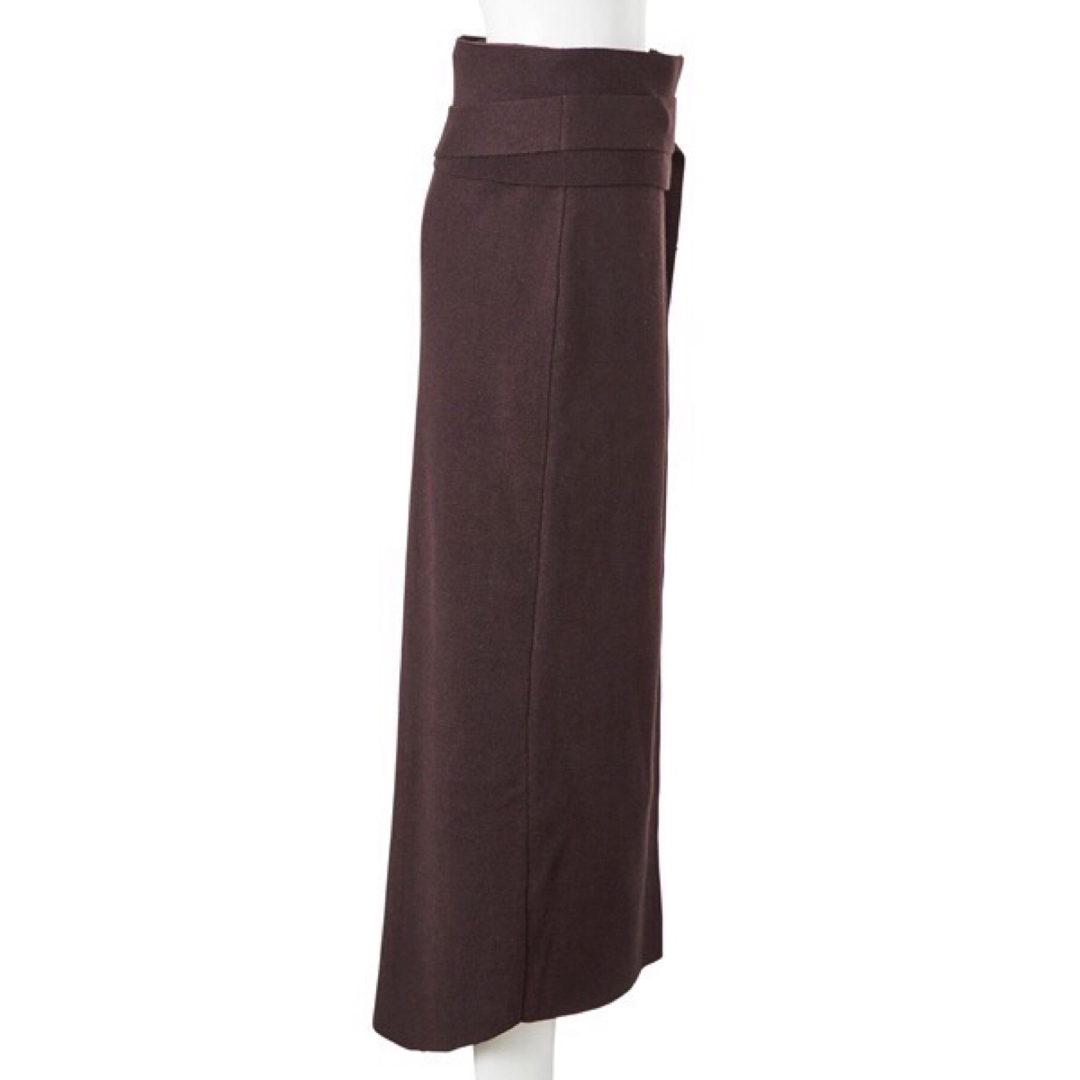 Noble(ノーブル)の未使用タグ付き【STAIR】ベルト付き スリット ニット ロングスカート レディースのスカート(ロングスカート)の商品写真