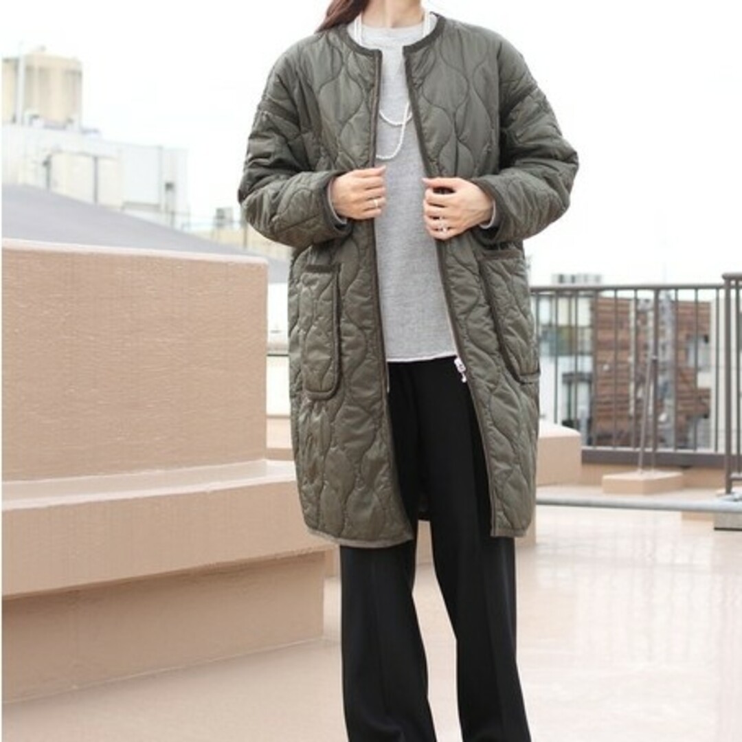YB41【ピエールバルマン】カシミヤ コート  黒 上品 ファー  大きいサイズ