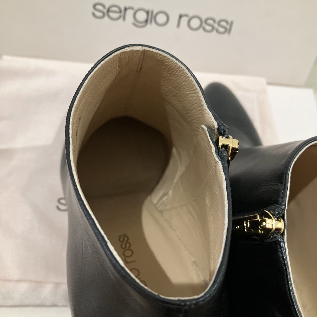 Sergio Rossi - 新品試着のみ セルジオロッシ 36.5 ショート ブーツ 黒
