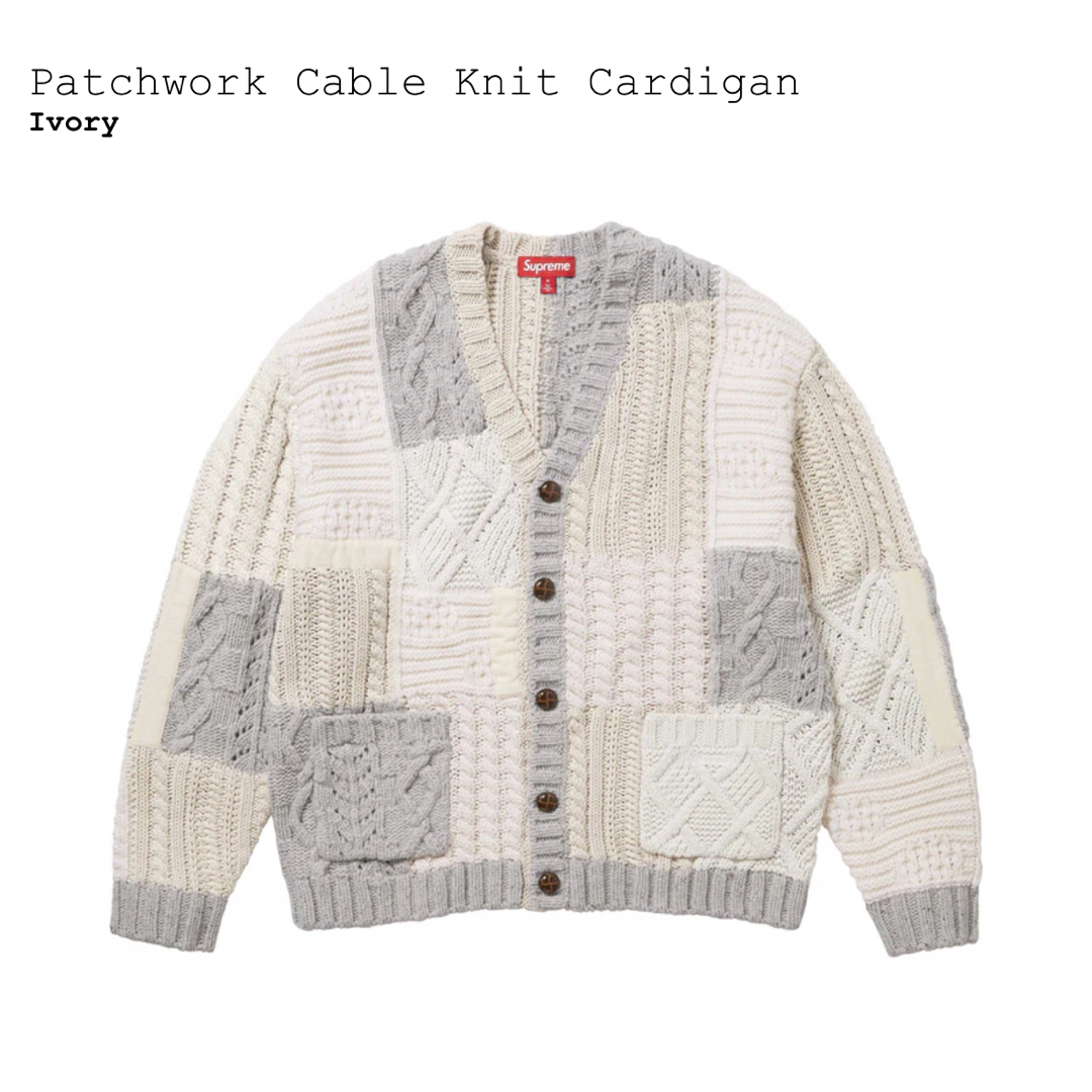 Supreme(シュプリーム)の【M】Supreme Patchwork Cable Knit Cardigan メンズのトップス(カーディガン)の商品写真